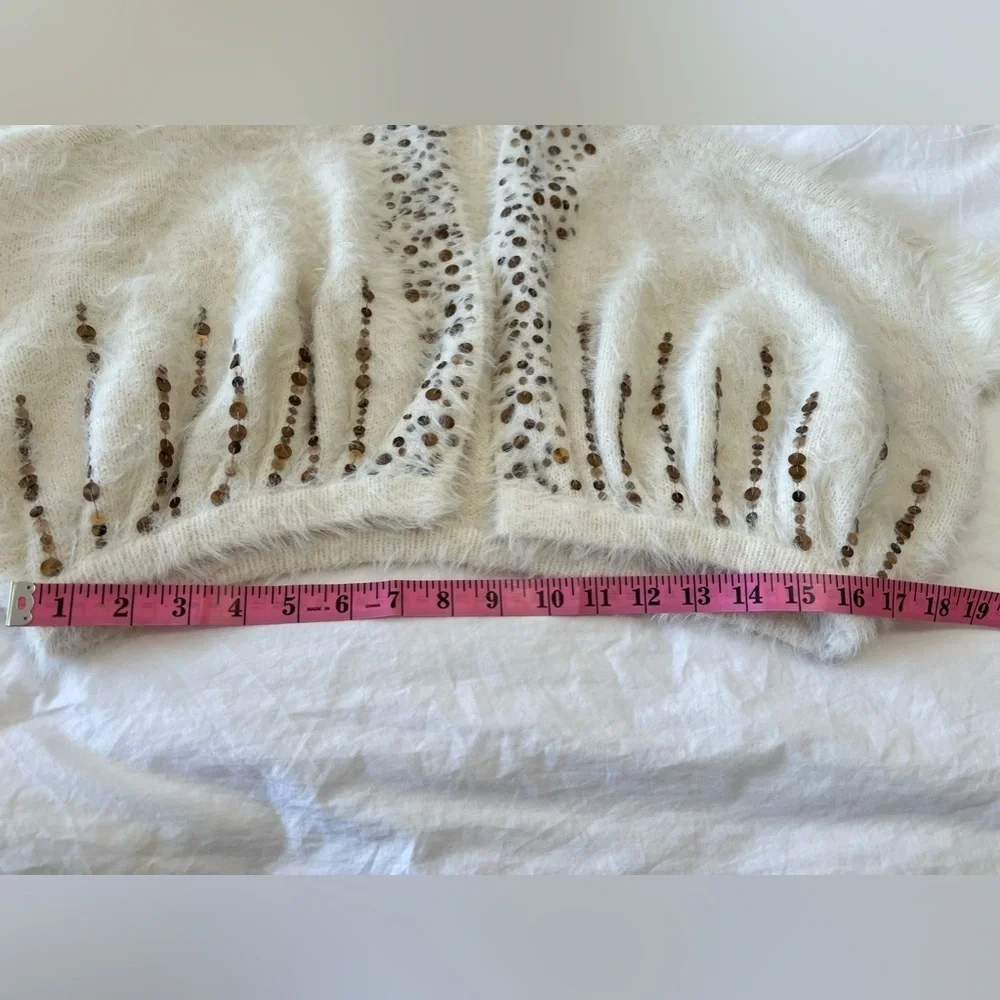 Anthropologie Knitted & Knotted | Women’s SZ XS | Soiree Cardigan Wool Sparkle - Picture 9 of 10